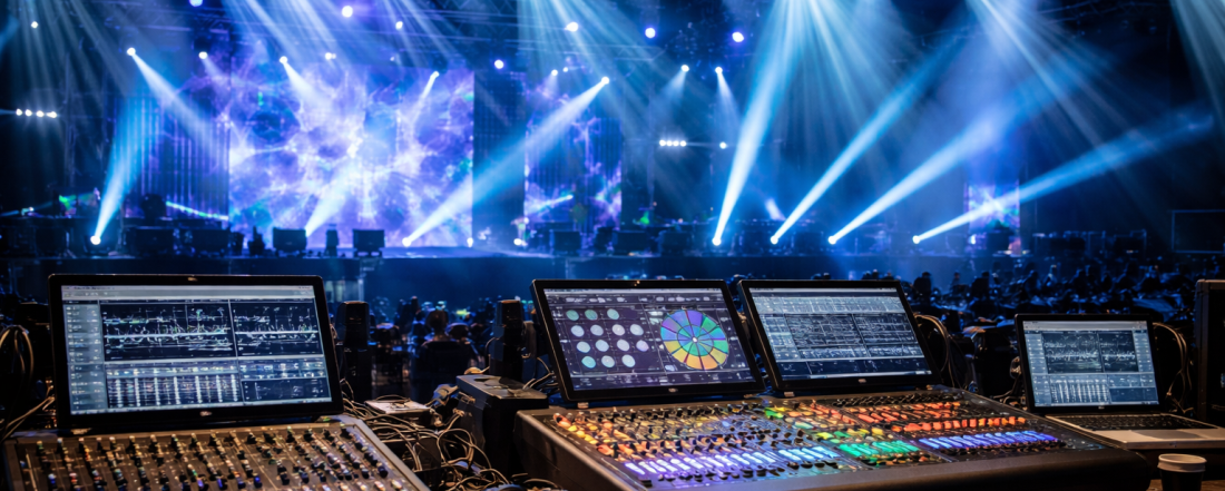 Bühne und Technik in Aktion